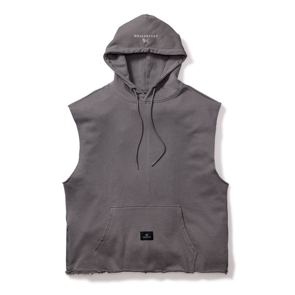 Sleeveless hoodie hotsell with zipper pockets