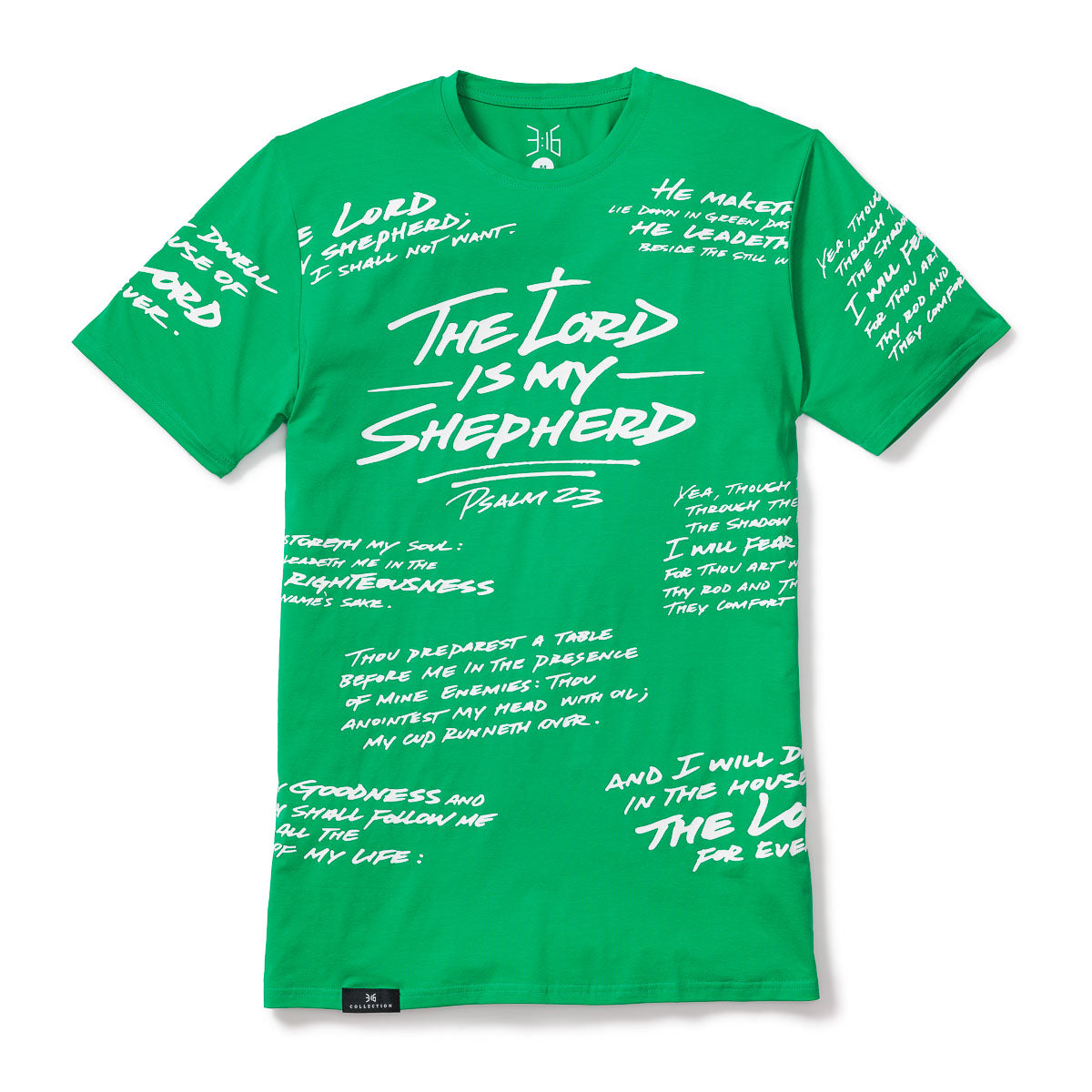 Psalm 23 - All Over Tee - Limited Edition - Nigeria Green