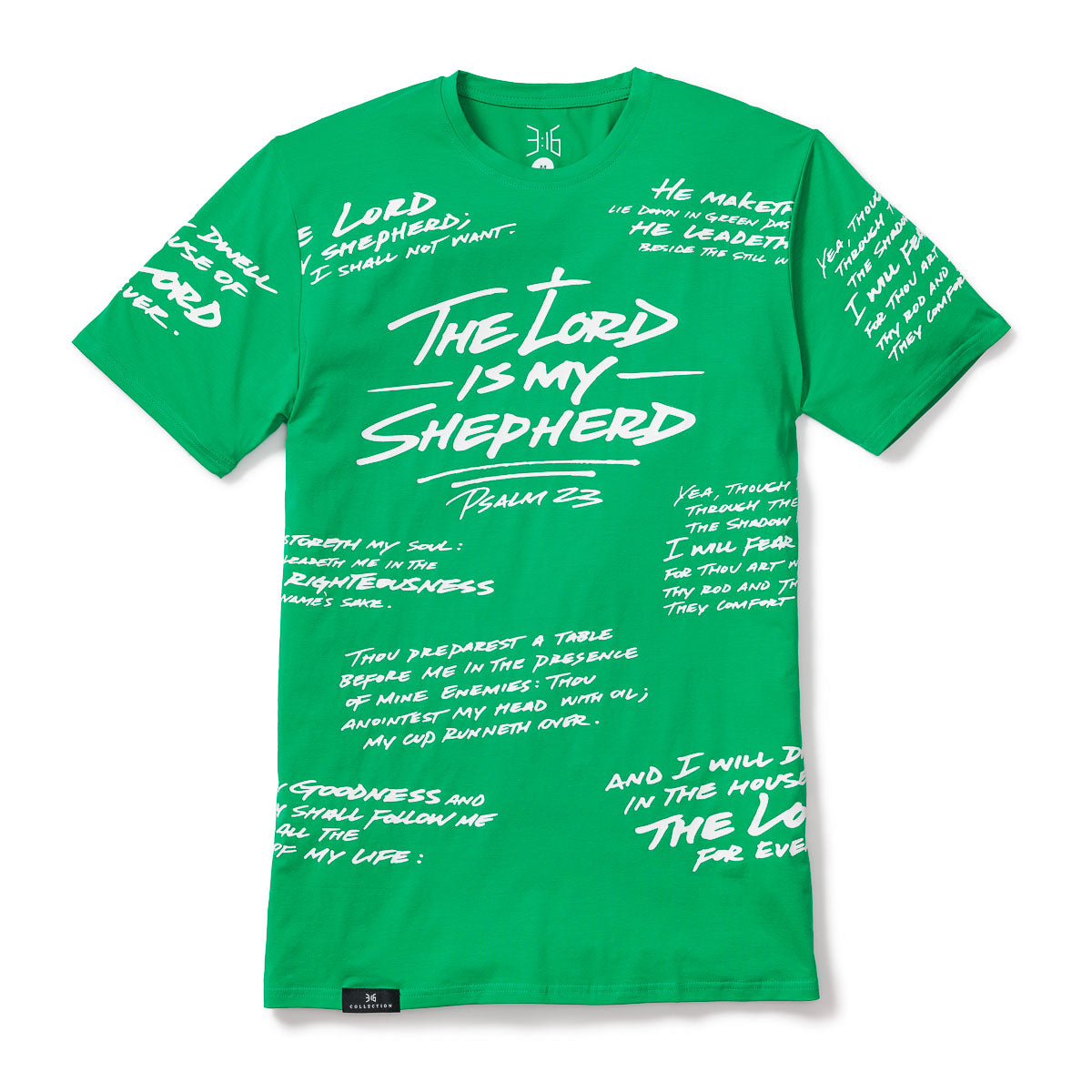 Psalm 23 - All Over Premium Tee - Limited Edition - Nigeria Green