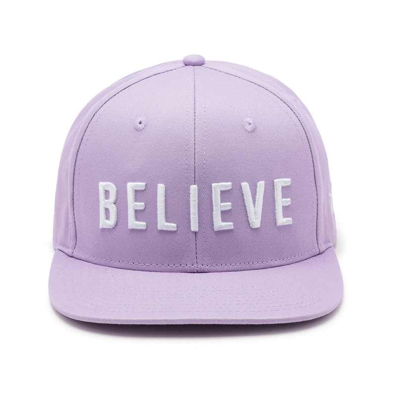 Believe Snapback Hat - Digital Lavender