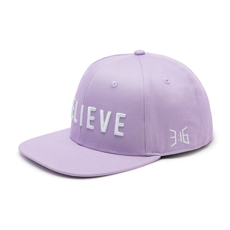 Believe Snapback Hat - Digital Lavender