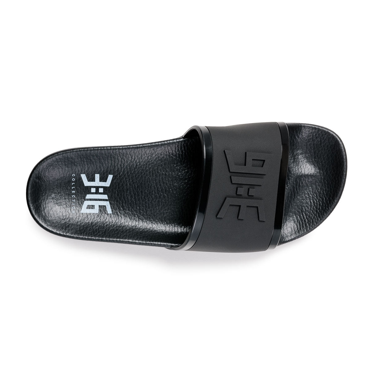 3:16 Black Monochromatic Unisex Slides