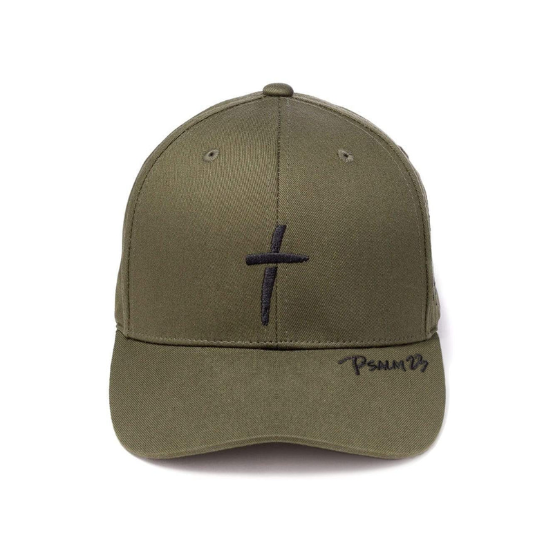 Psalm 23 - Premium Baseball Cap - Army Green