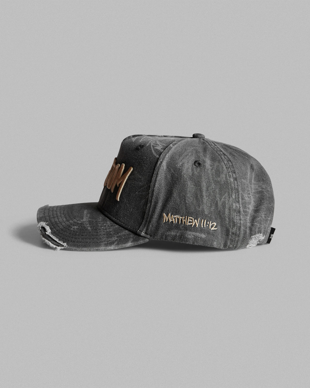 3:16 Collection Hat Kingdom Distressed Cap - Vintage Black