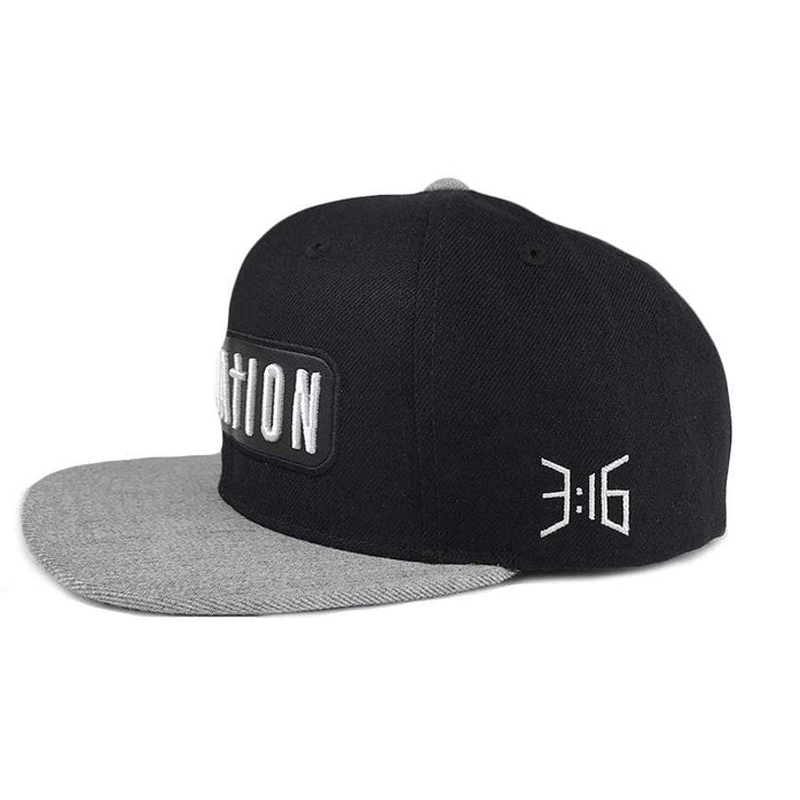 3:16 Collection Hat Salvation Snapback - Heather Gray/Black