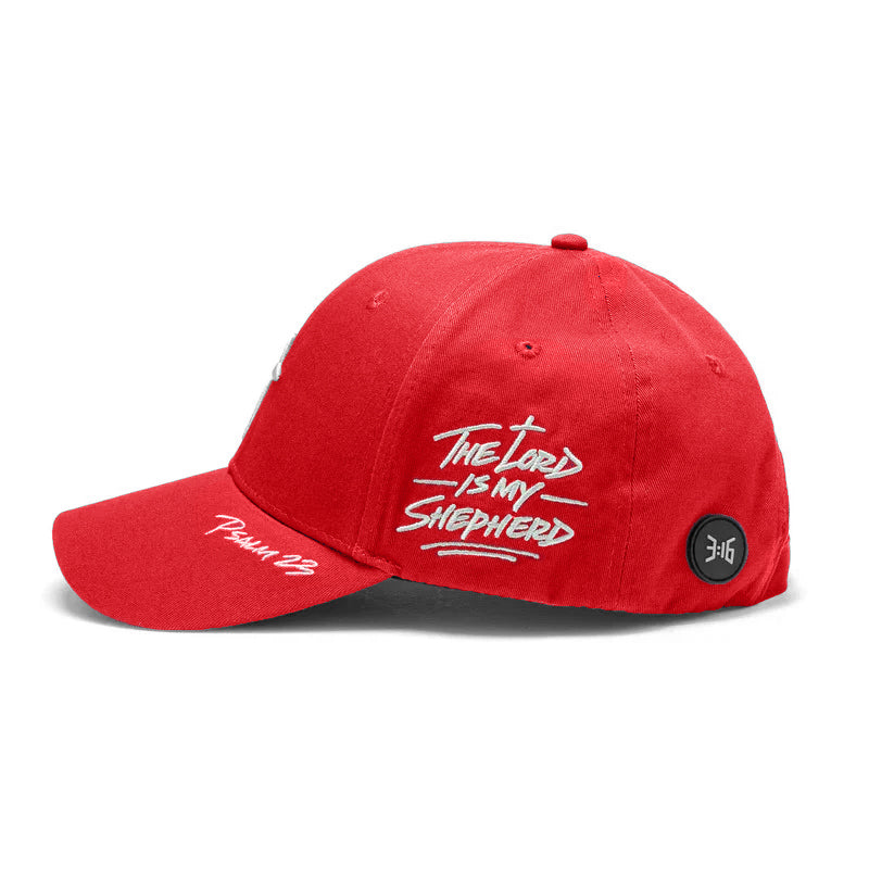 Psalm 23 - Premium Baseball Cap - Red