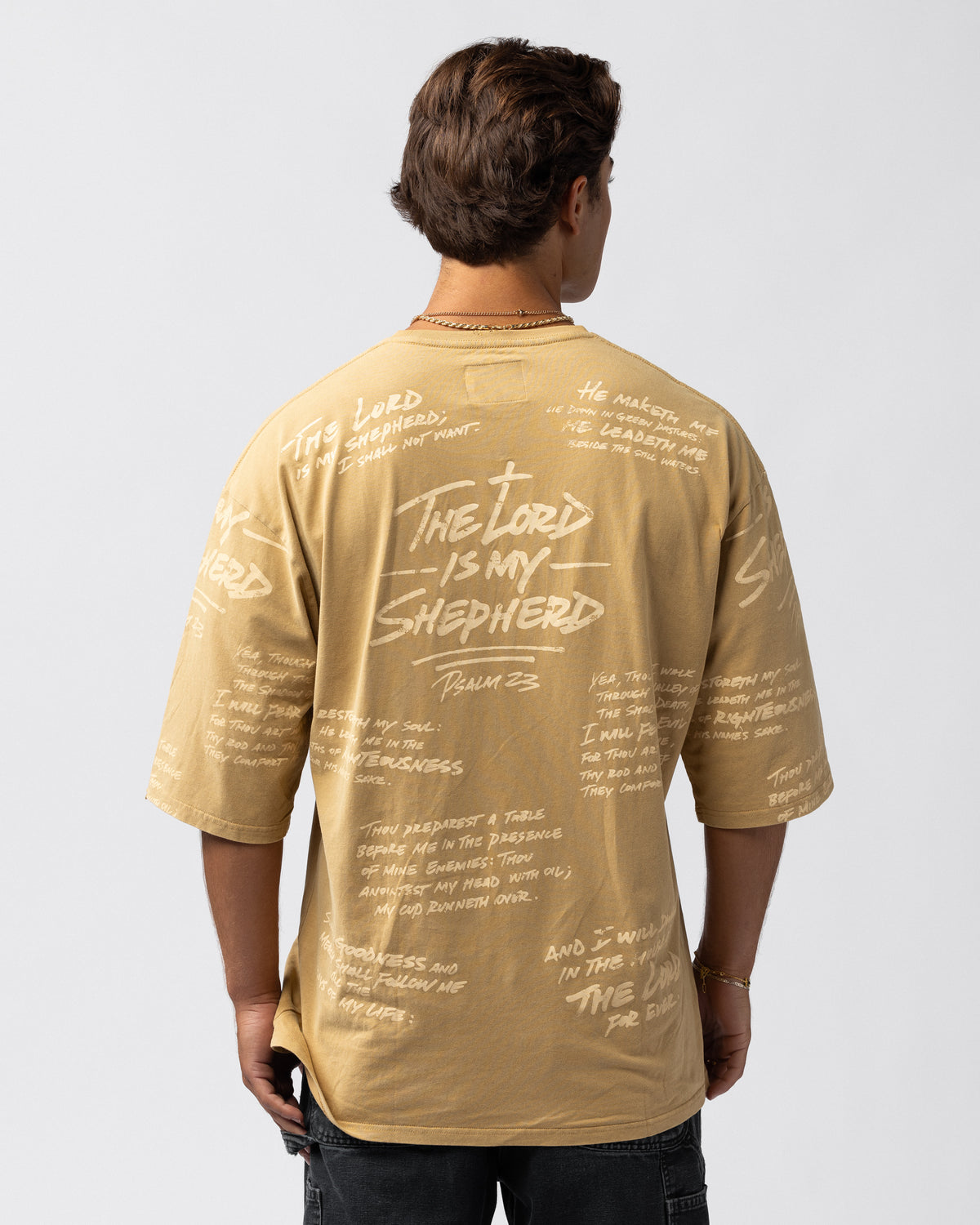 316collection Lux Psalm 23 Distressed Oversized Tee - Italian Clay