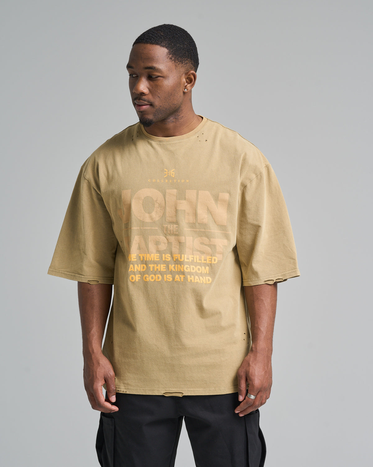 John The Baptist Oversized Tee - Olive