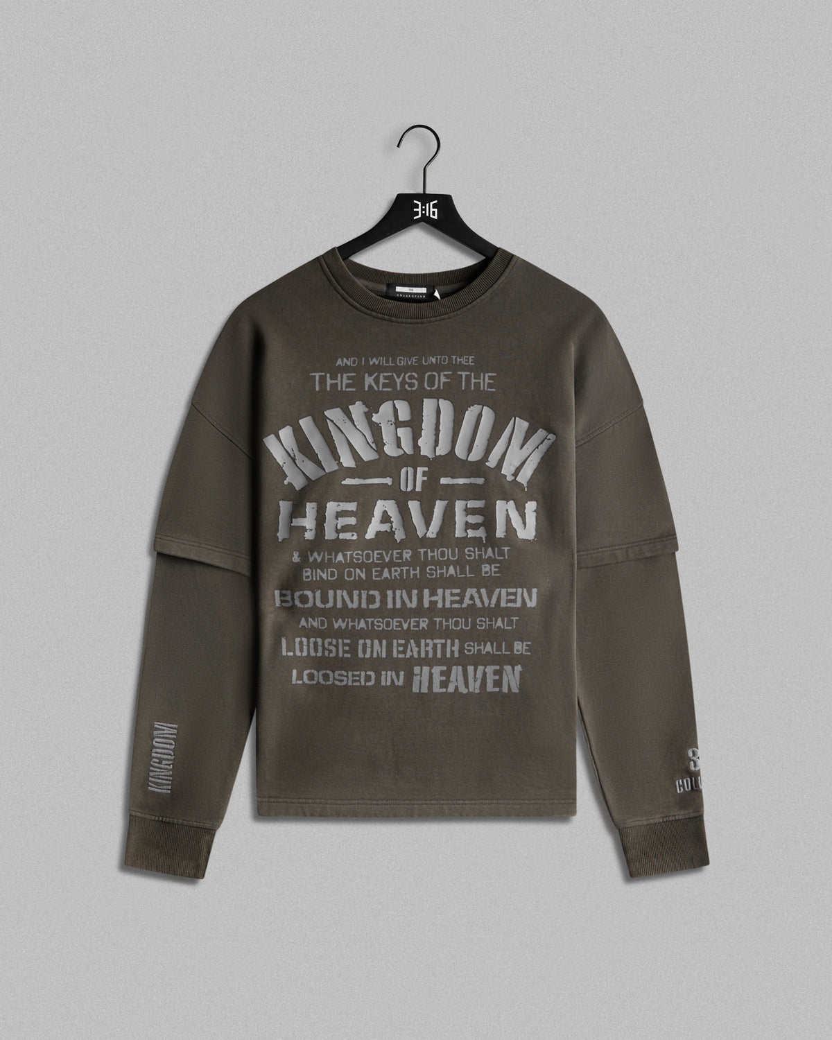 Kingdom Double Layer Sweatshirt - Washed Black