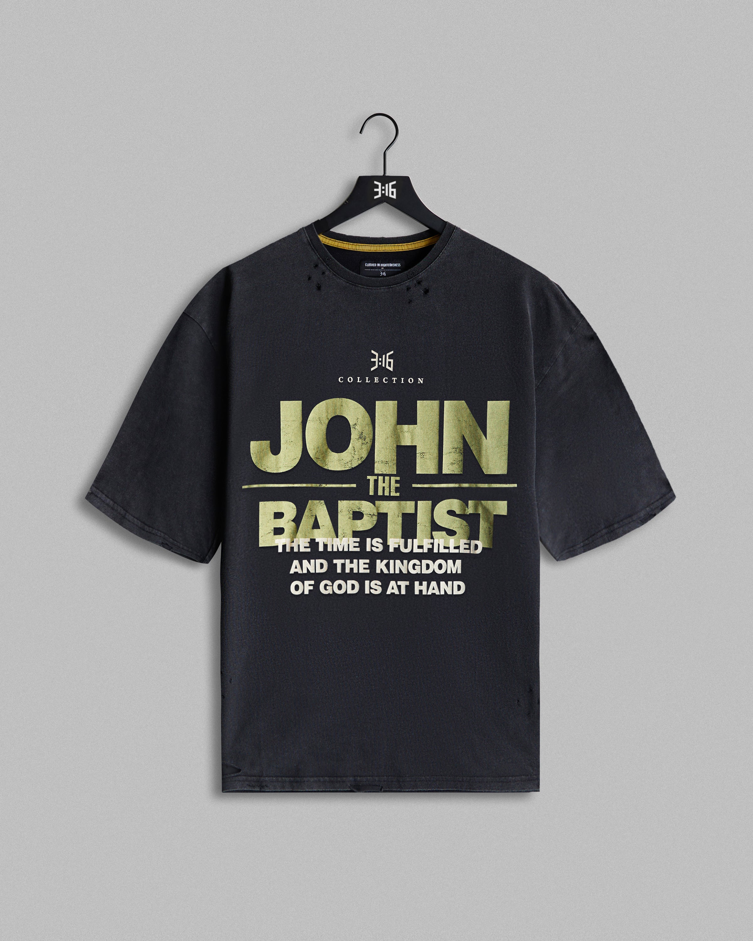 John The Baptist Oversized Tee - Black - 316collection