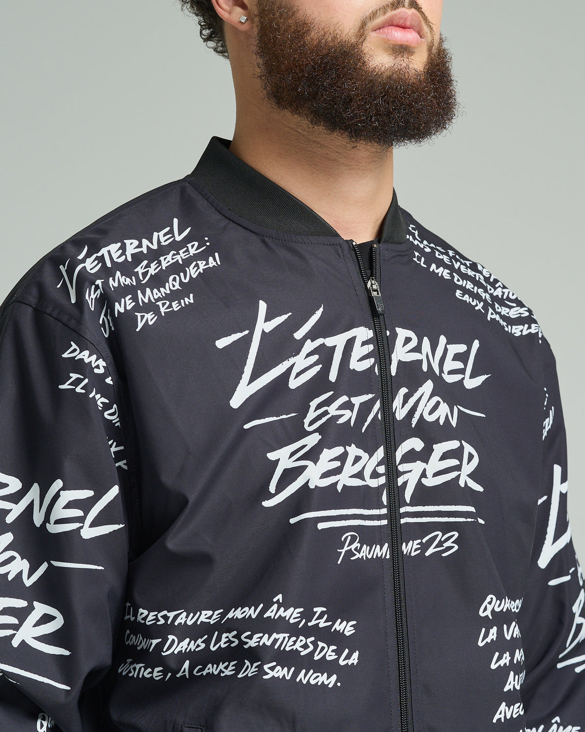 Veste Psaume 23 - Noir (Psalm 23 Bomber Jacket)