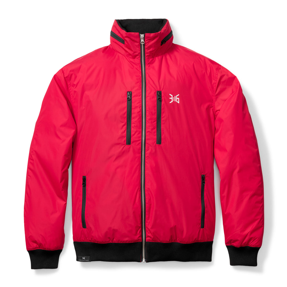 Salvation Bomber Jacket with Concealed Hood - Red
