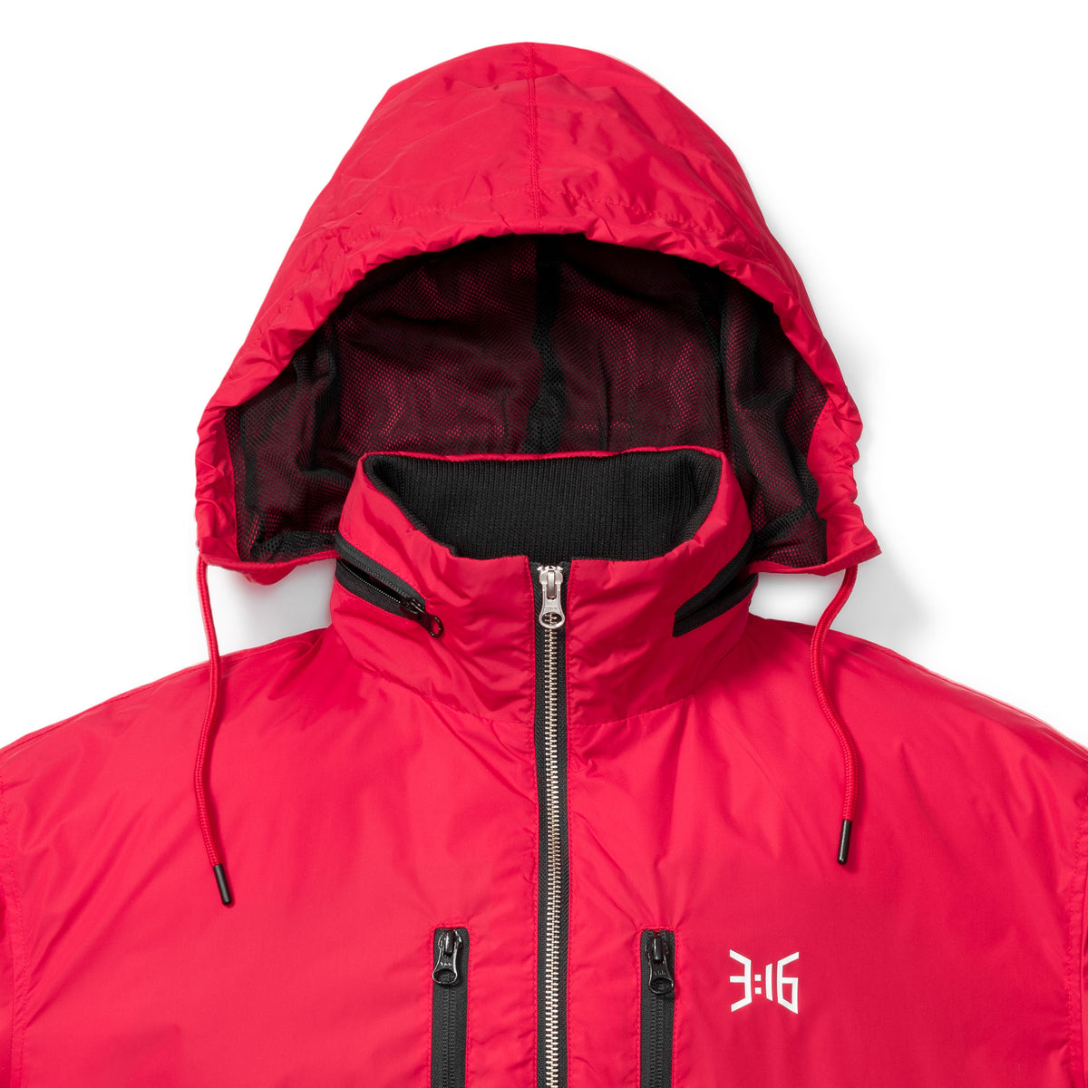 Salvation Bomber Jacket with Concealed Hood - Red