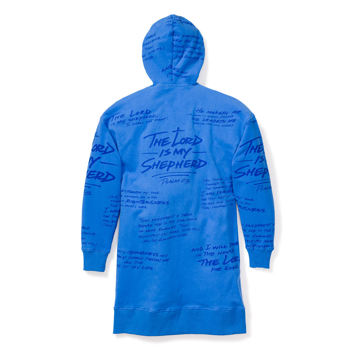 Psalm 23 Hoody Dress - Royal Blue