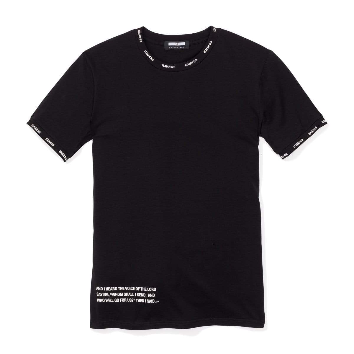 Isaiah 6:8 Reflective Tee, Black