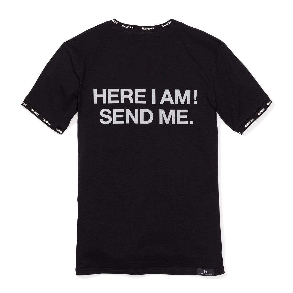 Isaiah 6:8 Reflective Tee, Black