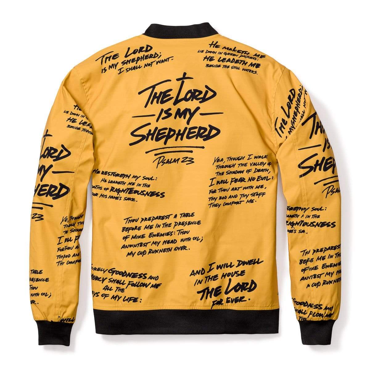 3:16 Collection Jacket Psalm 23 Bomber Jacket - Gold