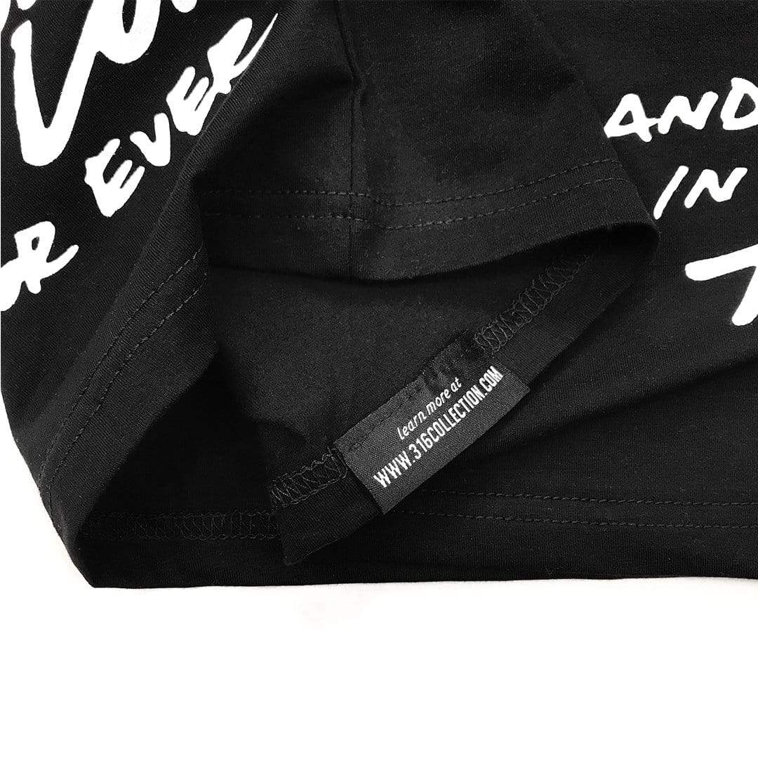 3:16 Collection T-Shirt Psalm 23 - All Over Tee - Black/White