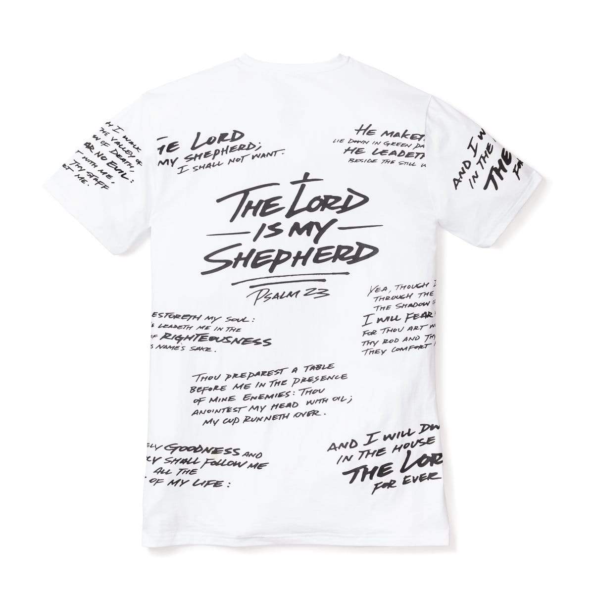 3:16 Collection T-Shirt Psalm 23 - All Over Tee - White