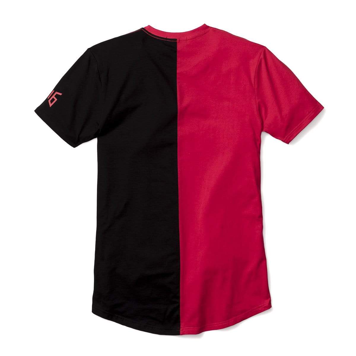 3:16 Collection T-Shirt Salvation Vertical Block Swoop Tee - Black and Red (Long Body)