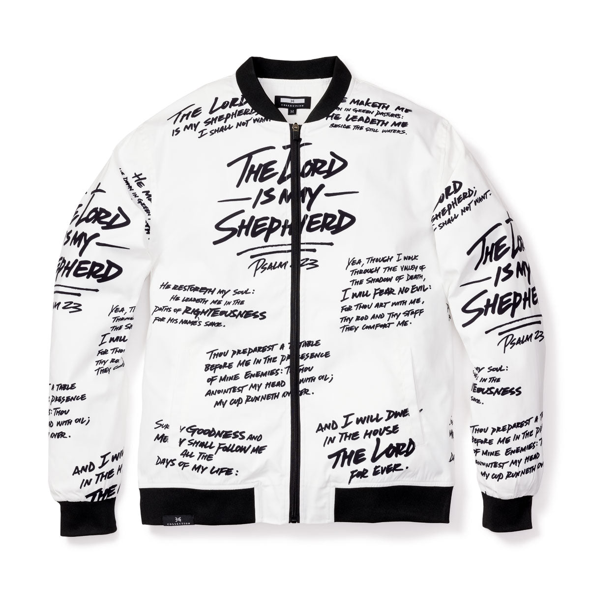 316collection Jacket Psalm 23 Bomber Jacket - White (Limited Edition)